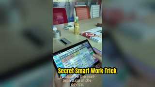 Tablet spelen op het werk? Eigenlijk slimme afstandsbediening van de filterproductiemachine